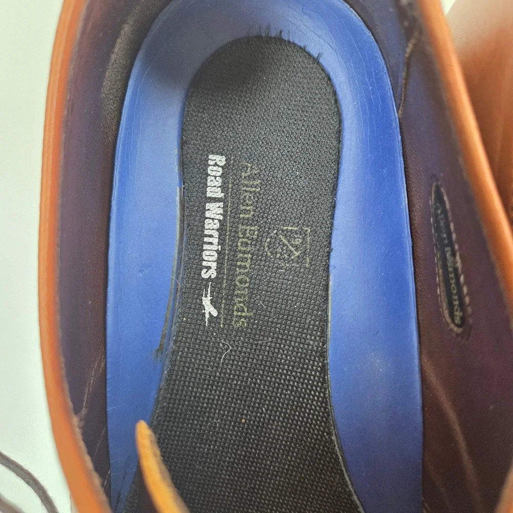 Allen Edmonds Mens Road Warriors Brown Leather Split Toe Derby Shoes 1604 10.5D